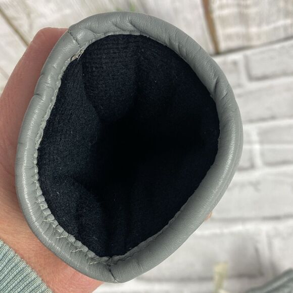 Vintage 80's Black Sheep Gray Leather Riding Gloves Size L  198 - Picture 8 of 9